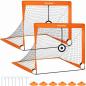 Preview: Fußballtor für Kinder, 2er Set, tragbar und faltbar, Garten, Park, Strand Orange