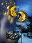 Preview: LED-Gartenstecker "Engel im Mond" 2er-Set, Gold-Metallic Beleuchtung Deko Garten