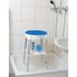 Preview: Drehbarer Duschstuhl in Blau Duschhocker Dusch- & Badehocker mit Ablage Sitz