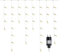 Preview: LED-Eisregen Lichterkette 600 LED´s 15m, warmweiß, Bluetooth, App