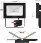 Preview: 25W RGB Strahler Mit Fernbedienung 2 Modi 12 Farben Memory-Funktion RGB Fluter
