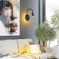 Preview: LED leselampe wandlampe mit Schalter Wandleselampe Bettlampe Wandleuchte Schwarz
