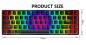 Preview: PC Computer Tastatur Gaming 68 Tasten Blauer Schalter 60% Mini in Schwarz