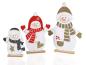 Preview: Deko-Figuren „Schneemannfamilie Frosti“ 3er-Set Weihnachtsdeko Advent Deko