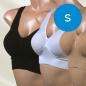 Preview: Ahh Bra 3er Set - Größe S - Schwarz, Weiß, Hautfarben Damen BH bei 30° Waschbar
