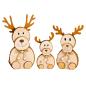 Preview: Deko-Rentiere "Familie Woldemar" 3er Set Advent Deko Weihnachtsdeko Wohnungsdeko