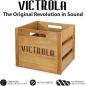 Preview: Victrola Holzkiste – Tischalbumhalter und Organizer für alle Schallplatten Braun