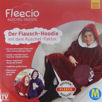 Fleecio Kuschel-Hoodie der Flausch Hoodie mit Kuschel Faktor mit Kaputze Rot