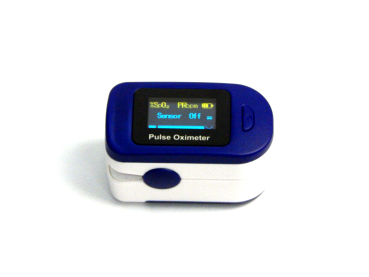 Pulsoximeter Finger Puls Sauerstoff Blut Messgerät SpO-2 Oximeter in Blau