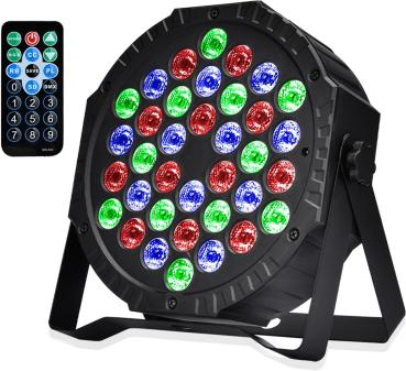 LED Par Spotlight, 36 LED Stage Light, Party Light RGB DMX512 mit Fernbedienung