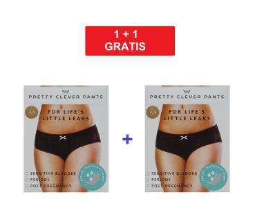 Pretty Clever Pants 2er Pack - auslaufsichere Baumwollinkontinenz Unterwäsche