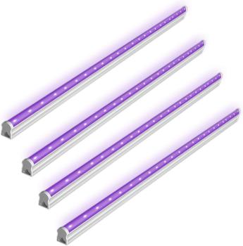 4x 36cm 6W UV Schwarzlichtlampe mit USB-Anschluss