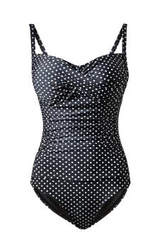 Badeanzug "Slim", Tupfendesign (Größe: XXL) Größe: 52/54