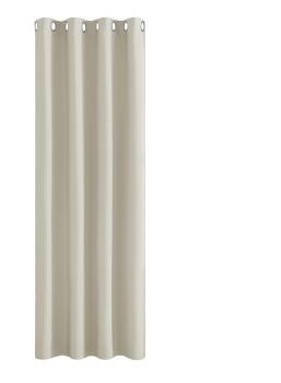 Verdunklungsvorhänge Ösenvorhang Set 245 x 140 cm Hellbeige Gardinen 1 Stück
