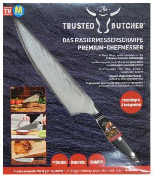 Trusted Butcher Messer Edelstahl Messer Santoku Küchenmesser Premium 21cm Klinge