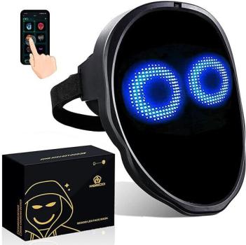 Led Maske mit Bluetooth Programmierbar, Led Masken mit Gestenerkennung Karneval