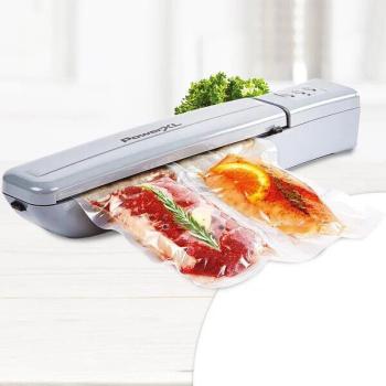 PowerXL Duo NutriSealer 6in1 Vakuumiergerät Folienschweißgerät in Grau