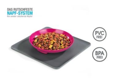 Yummynator Futternapf mit Platzmatte S pink Fressnapf Hunde Fressnapf Katze