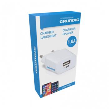 Grundig Ladestecker mit USB 1 Port 1A Charger Ladegerät für Handy, Tablet PC