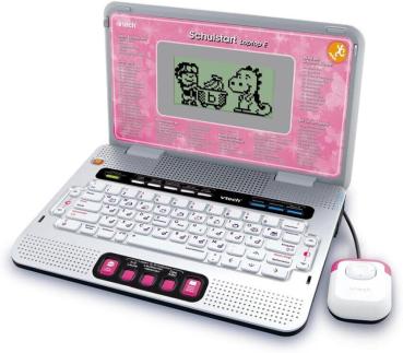 VTech Schulstart Laptop E – Lerncomputer mit 160 Lernspielen in Deutsch in Pink