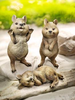 Dekofiguren Quokkafreunde 3er-Set Wohnungsdeko Deko Figur Dekoration
