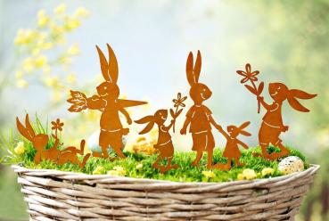 Dekostecker "Hasenfreunde", 5-teilig Deko Wohnung Dekoration Ostern Osterdeko