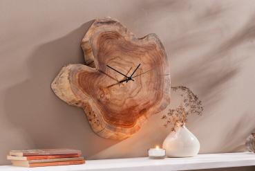 Wanduhr Teakholz Wohnzimmer Wanduhr Ø 30cm Dekouhr Küchenuhr Holz Uhr Holzuhr