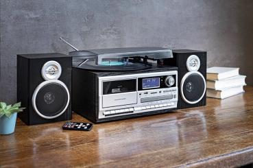 Kompaktanlage mit DAB+ Stereoanlage CD Plattenspieler Radio MP3 USB SD AUX