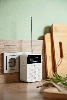 DAB+ Steckdosenradio Radio mit Bewegungsmelder Digitalradio Steckdose oder Akku