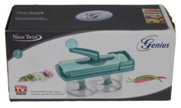 Nicer Dicer Fusion Twist Set, Genius 7tlg. Gemüseschneider Gemüsehobel Schneider