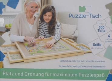 Puzzle-Tisch Board Holz mit 4 Schubladen Unterlage bis zu 500 Teilen