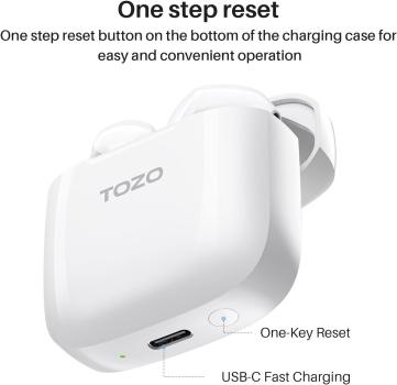 TOZO A3 Bluetooth Kopfhörer, Halb-In-Ear Ohrhörer Bluetooth 5.3, Kopfhörer Weiß