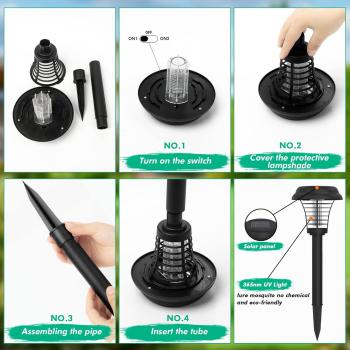 Solar Bug Zapper LED Moskito Killer Outdoor Solar Powered Bug Zapper Licht Lampe