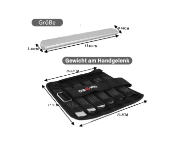 LEKARO Hand- und Fußgewichte zum Training mit Stahlplatten 2er-Set