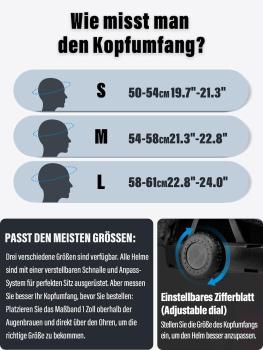 Skaterhelm Blue, Skateboard, Roller, Scooter, Fahrrad Helm Größe M