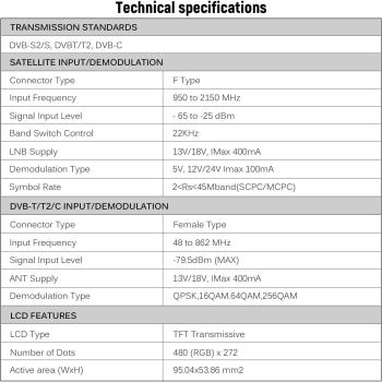 Satfinder Messgerät ST-5150 DVB-S2 / T2 / C COMBO HD Satelliten-TV-Signalfinder