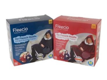 Fleecio Kuschel-Hoodie der Flausch Hoodie mit Kuschel Faktor mit Kaputze Rot
