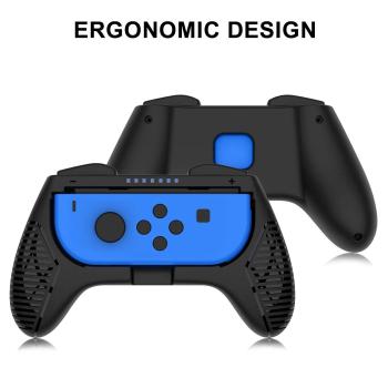 COODIO Switch Lenkrad und Griff, Switch Rennlenkrad, Joy-Con Griff Hülle Schwarz