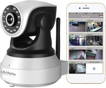 Sricam Italia SP017-S IP-Kamera-HD-Überwachungskamera, 3MP, kabellose P2P-Kamera