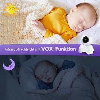 Babyphone mit Kamera 5,5 Zoll Video Baby Monitor 720P HD Farbdisplay, VOX Modus