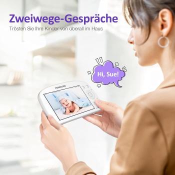 Babyphone mit Kamera 5,5 Zoll Video Baby Monitor 720P HD Farbdisplay, VOX Modus