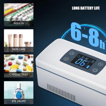Insulin Kühlbox für Medikamente Mini Intelligente Elektrische Kühlschrank Weiß