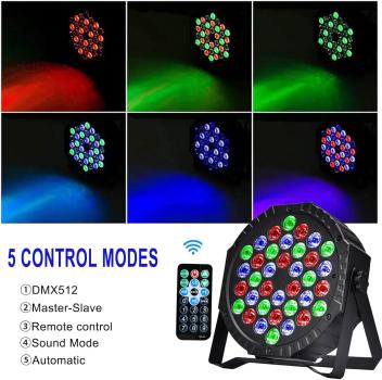 LED Par Spotlight, 36 LED Stage Light, Party Light RGB DMX512 mit Fernbedienung