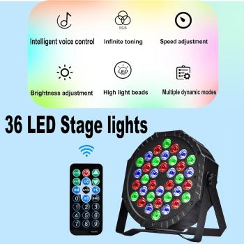 LED Par Spotlight, 36 LED Stage Light, Party Light RGB DMX512 mit Fernbedienung
