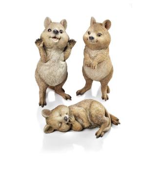 Dekofiguren Quokkafreunde 3er-Set Wohnungsdeko Deko Figur Dekoration