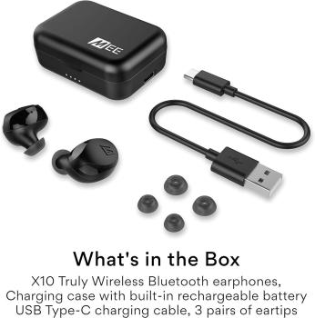 MEE audio, X10 Truly Wireless In-Ear-Kopfhörer mit ergonomischem Design, IPX5