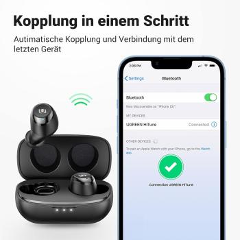 UGREEN HiTune Bluetooth Kopfhörer Kabellos In Ear mit CVC 8.0 Noise Cancelling