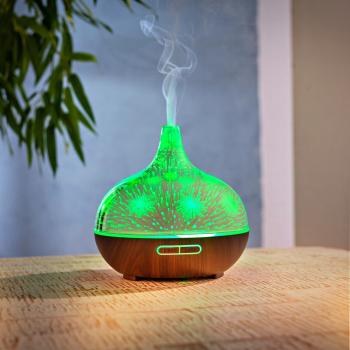 Aroma Diffuser Emotion LED Raumlicht Holz-Optik Farbwechsel