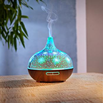 Aroma Diffuser Emotion LED Raumlicht Holz-Optik Farbwechsel