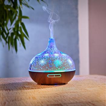 Aroma Diffuser Emotion LED Raumlicht Holz-Optik Farbwechsel
